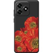 Прозрачный чехол BoxFace Honor X5c Plus Red Poppies