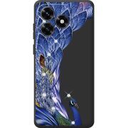 Чехол со стразами BoxFace Honor X5c Plus Peafowl