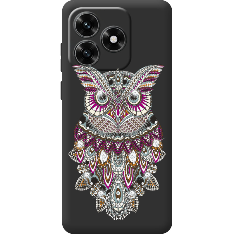Чехол со стразами BoxFace Honor X5c Plus Owl