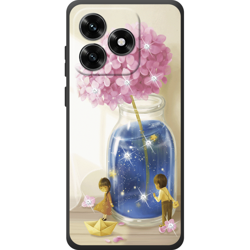 Чехол со стразами BoxFace Honor X5c Plus Little Boy and Girl