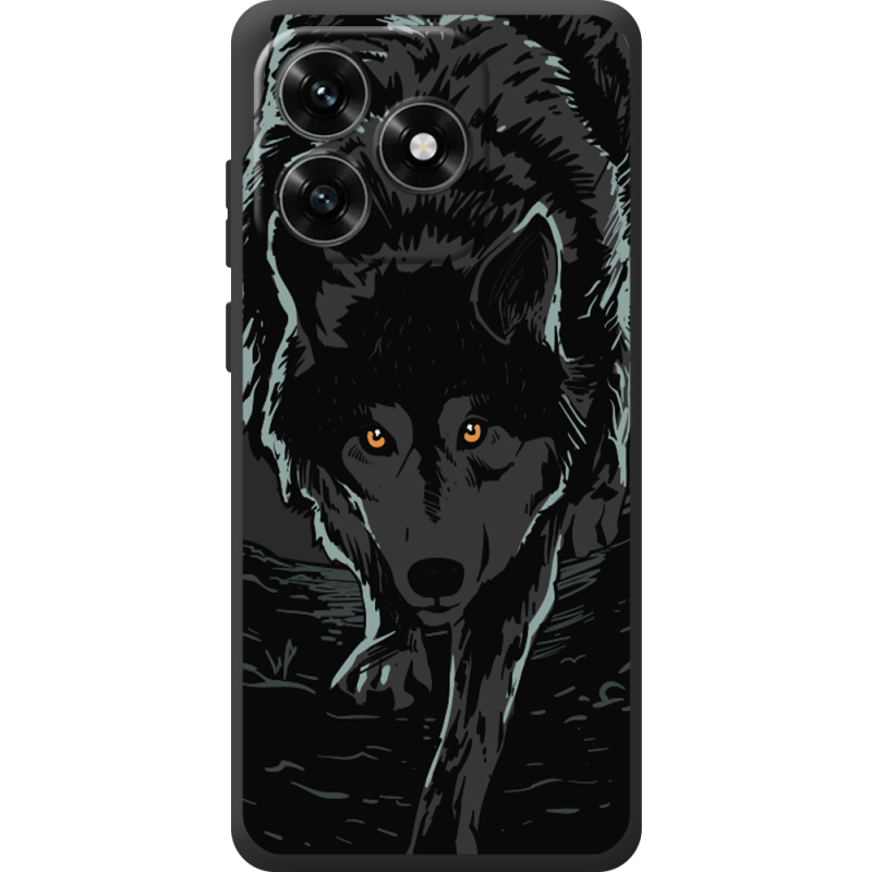 Черный чехол BoxFace Honor X5c Plus Wolf