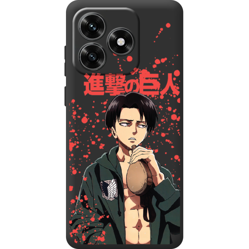 Черный чехол BoxFace Honor X5c Plus Атака Титанов Леви