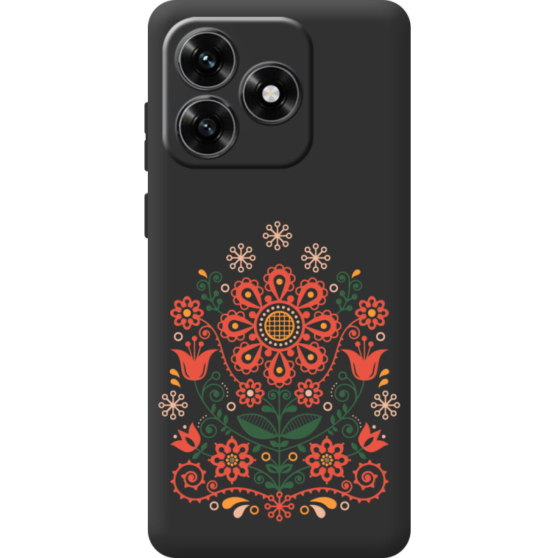 Черный чехол BoxFace Honor X5c Plus Ukrainian Ornament
