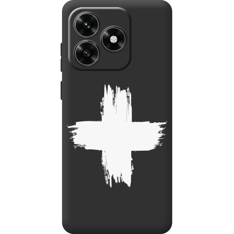 Черный чехол BoxFace Honor X5c Plus Білий хрест ЗСУ