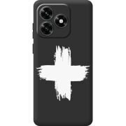 Черный чехол BoxFace Honor X5c Plus Білий хрест ЗСУ
