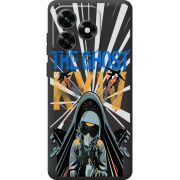 Черный чехол BoxFace Honor X5c Plus Привид Києва в дії