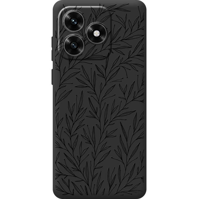 Черный чехол BoxFace Honor X5c Plus Leaves