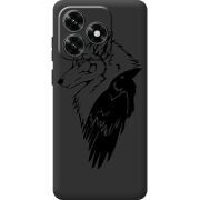 Черный чехол BoxFace Honor X5c Plus Wolf and Raven