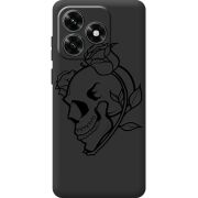 Черный чехол BoxFace Honor X5c Plus Skull and Roses