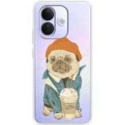 Прозорий чохол BoxFace Xiaomi Redmi Note 17 Pro Dog Coffeeman
