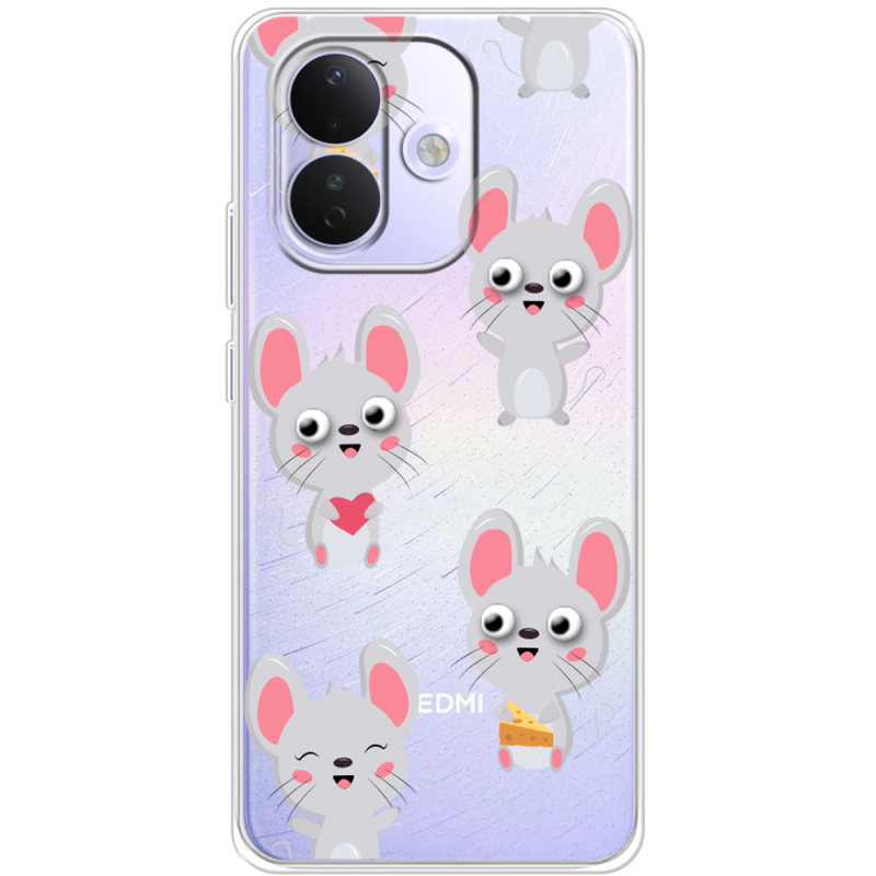 Прозорий чохол BoxFace Xiaomi Redmi Note 17 Pro с 3D-глазками Mouse