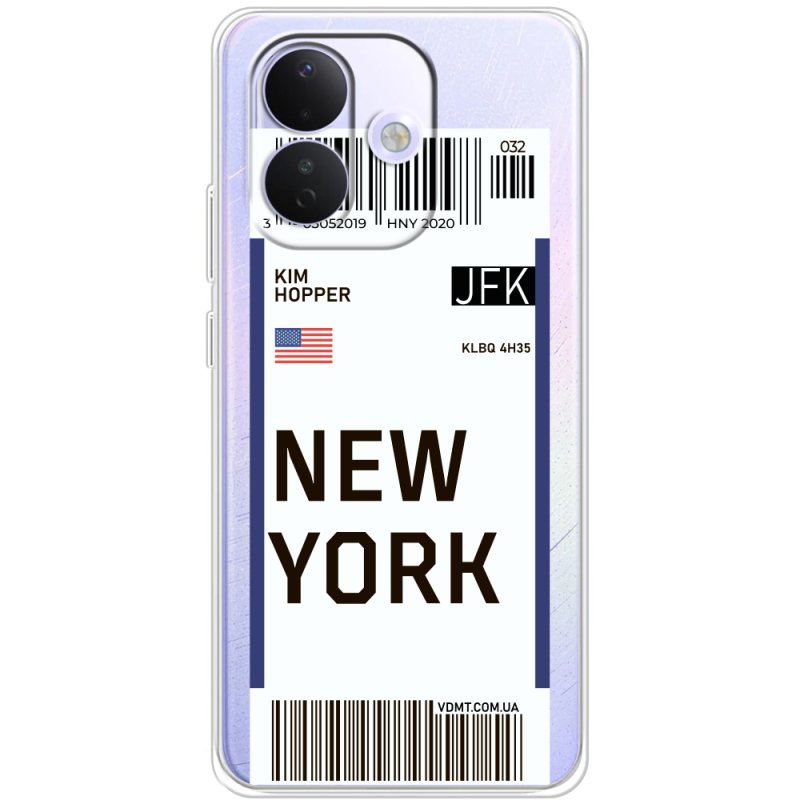 Прозорий чохол BoxFace Xiaomi Redmi Note 17 Pro Ticket New York