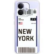 Прозорий чохол BoxFace Xiaomi Redmi Note 17 Pro Ticket New York