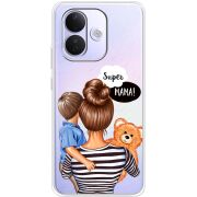 Прозорий чохол BoxFace Xiaomi Redmi Note 17 Pro Super Mama and Son