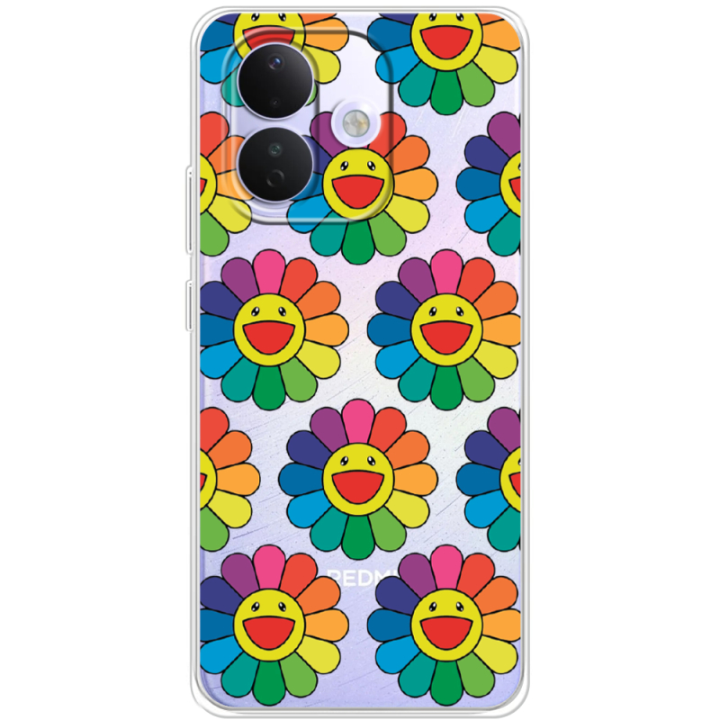 Прозорий чохол BoxFace Xiaomi Redmi Note 17 Pro Hippie Flowers