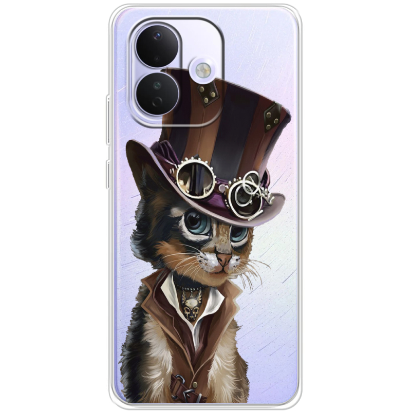Прозорий чохол BoxFace Xiaomi Redmi Note 17 Pro Steampunk Cat