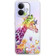 Прозорий чохол BoxFace Xiaomi Redmi Note 17 Pro Colorful Giraffe