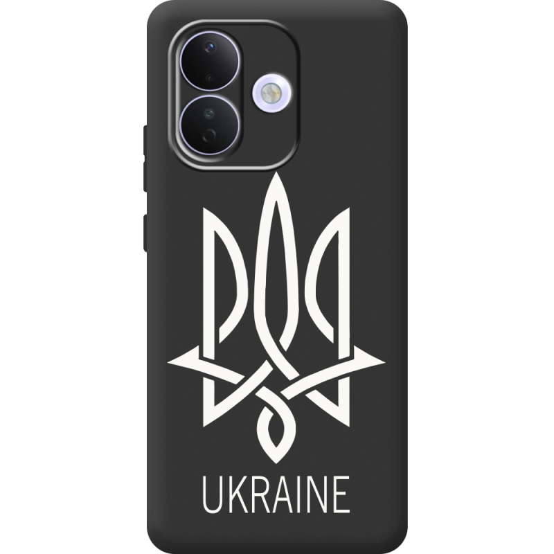 Чорний чохол BoxFace Xiaomi Redmi Note 17 Pro Тризуб монограмма ukraine