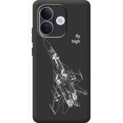 Чорний чохол BoxFace Xiaomi Redmi Note 17 Pro Військовий літак