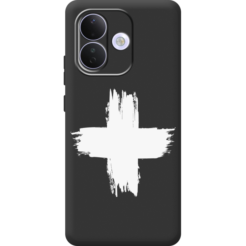 Чорний чохол BoxFace Xiaomi Redmi Note 17 Pro Білий хрест ЗСУ