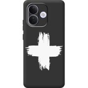 Чорний чохол BoxFace Xiaomi Redmi Note 17 Pro Білий хрест ЗСУ