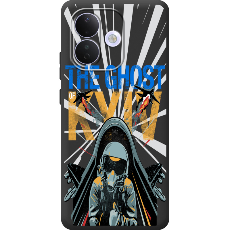 Чорний чохол BoxFace Xiaomi Redmi Note 17 Pro Привид Києва в дії