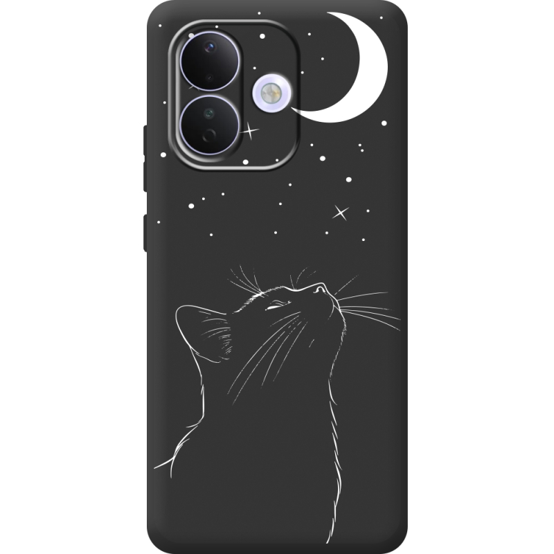 Чорний чохол BoxFace Xiaomi Redmi Note 17 Pro Місячний кіт
