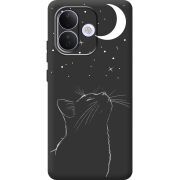 Чорний чохол BoxFace Xiaomi Redmi Note 17 Pro Місячний кіт