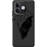 Чорний чохол BoxFace Xiaomi Redmi Note 17 Pro Wolf and Raven