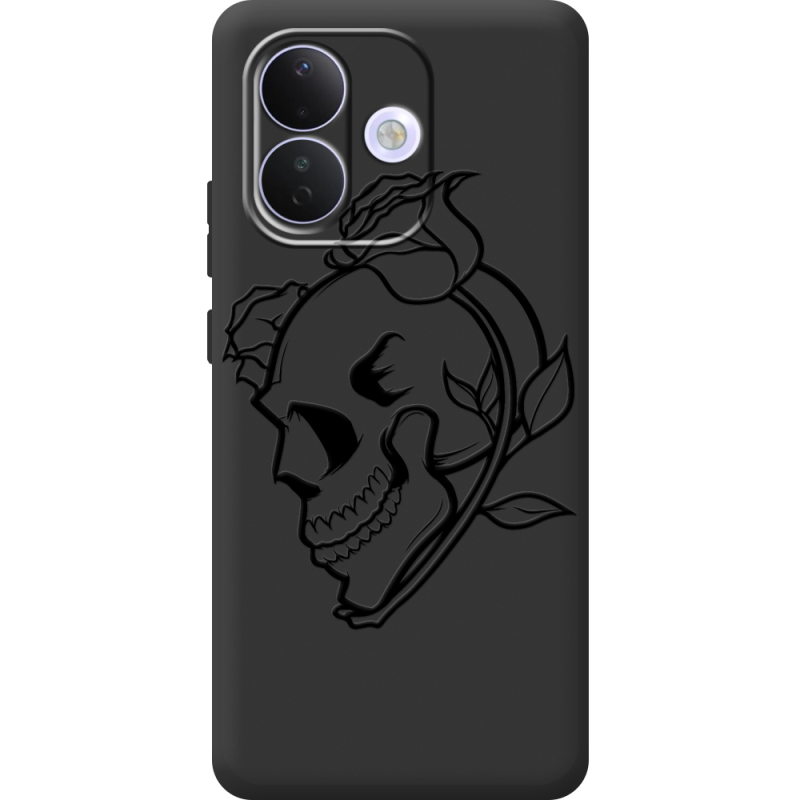 Чорний чохол BoxFace Xiaomi Redmi Note 17 Pro Skull and Roses