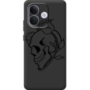 Чорний чохол BoxFace Xiaomi Redmi Note 17 Pro Skull and Roses
