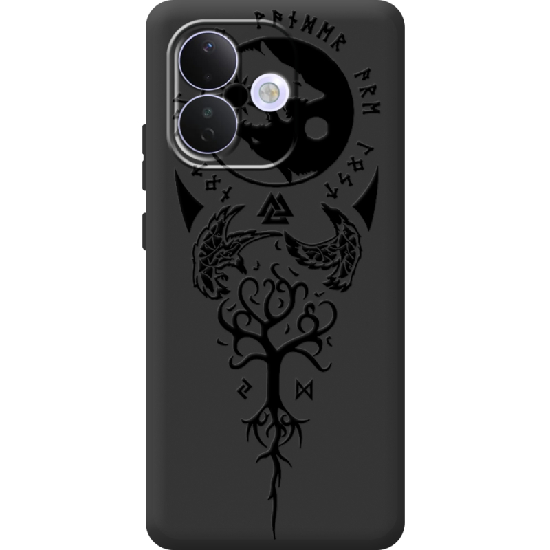 Чорний чохол BoxFace Xiaomi Redmi Note 17 Pro Hugin and Munin