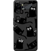 Прозорий чохол BoxFace Nubia Neo 5 GT 5G с 3D-глазками Black Kitty