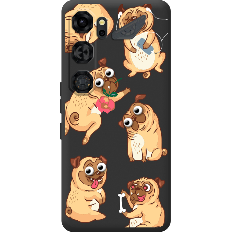 Прозорий чохол BoxFace Nubia Neo 5 GT 5G с 3D-глазками Pug