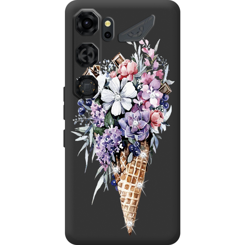 Чохол зі стразами Nubia Neo 5 GT 5G Ice Cream Flowers