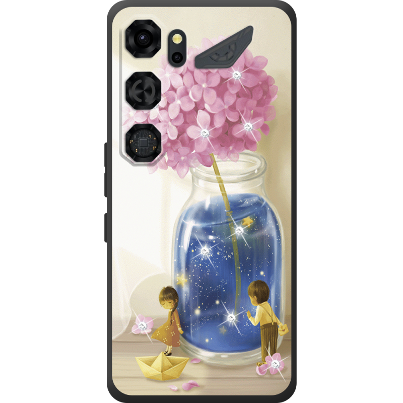 Чохол зі стразами Nubia Neo 5 GT 5G Little Boy and Girl