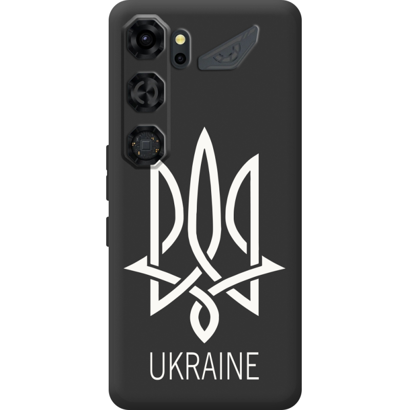 Чорний чохол BoxFace Nubia Neo 5 GT 5G Тризуб монограмма ukraine