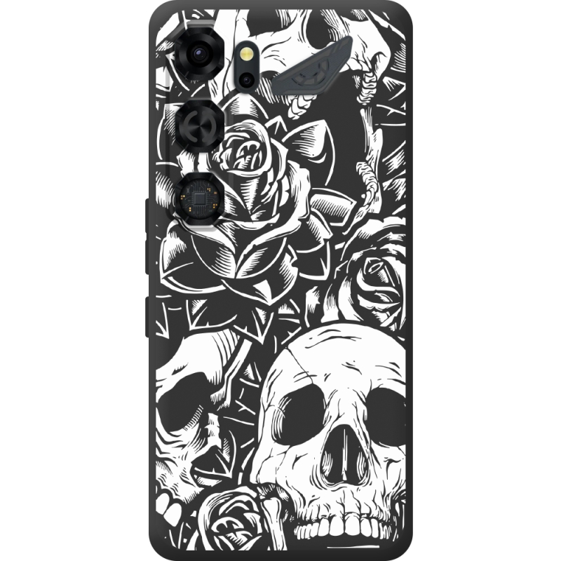 Чорний чохол BoxFace Nubia Neo 5 GT 5G Skull and Roses