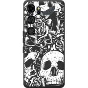 Чорний чохол BoxFace Nubia Neo 5 GT 5G Skull and Roses