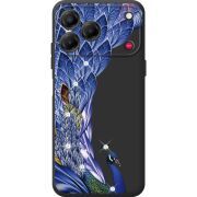 Чохол зі стразами Nubia V80 Design Peafowl