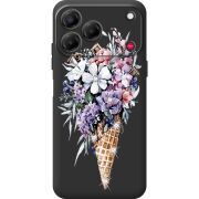 Чохол зі стразами Nubia V80 Design Ice Cream Flowers