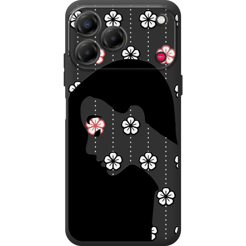 Чорний чохол BoxFace Nubia V80 Design Flower Hair