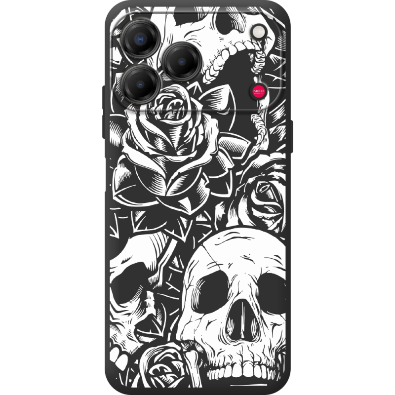 Чорний чохол BoxFace Nubia V80 Design Skull and Roses