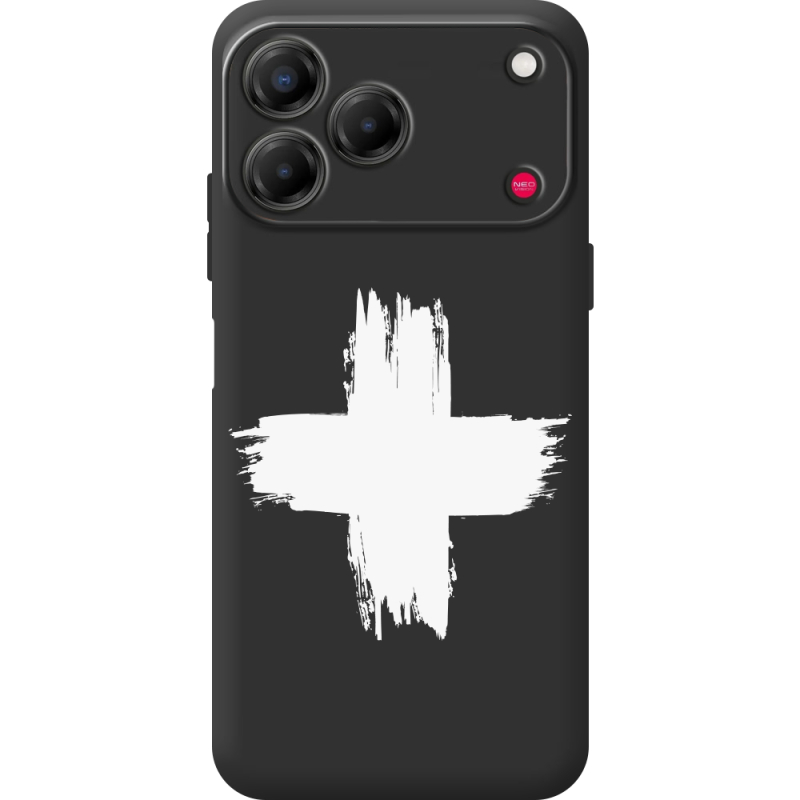 Чорний чохол BoxFace Nubia V80 Design Білий хрест ЗСУ