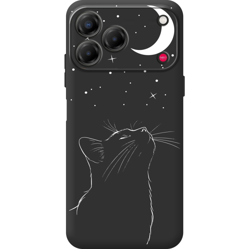 Чорний чохол BoxFace Nubia V80 Design Місячний кіт