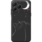 Чорний чохол BoxFace Nubia V80 Design Місячний кіт