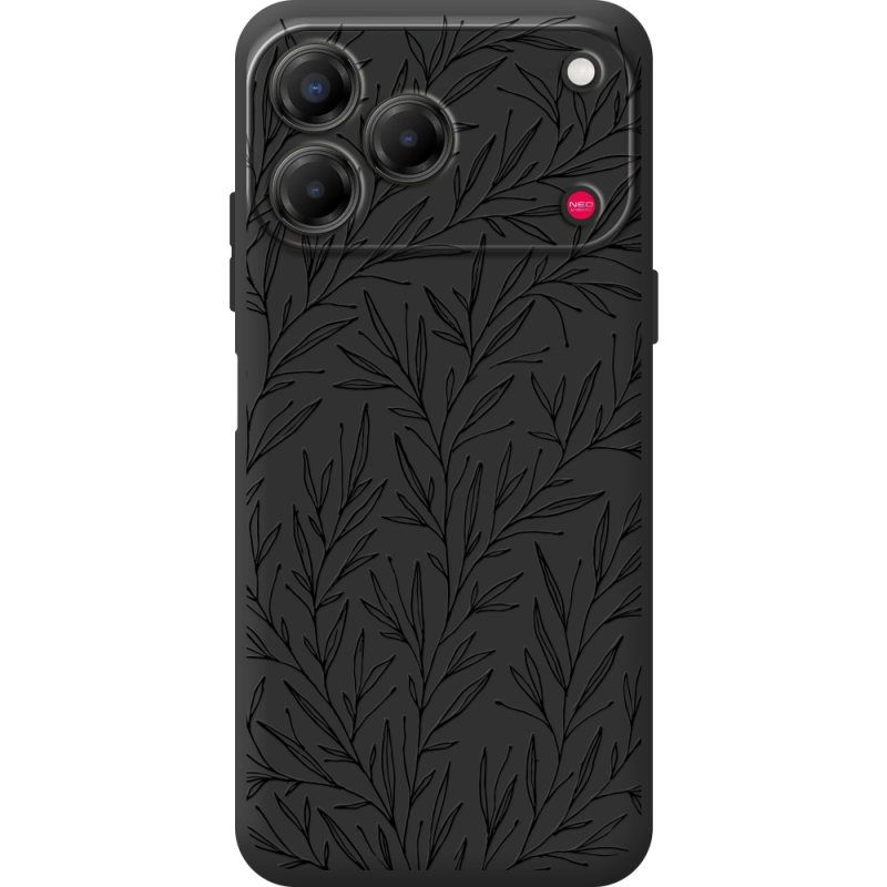 Чорний чохол BoxFace Nubia V80 Design Leaves