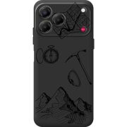Чорний чохол BoxFace Nubia V80 Design Mountains