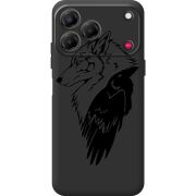 Чорний чохол BoxFace Nubia V80 Design Wolf and Raven