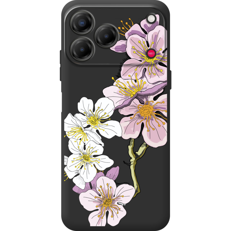 Прозорий чохол BoxFace Nubia V80 Design Cherry Blossom
